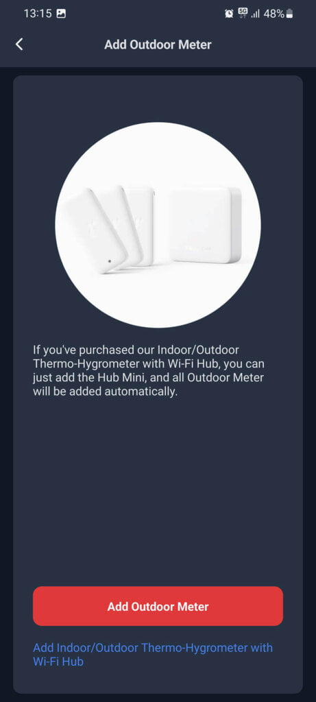 SwitchBot Outdoor Meter Thermo-Hygrometer App Setup Step 2